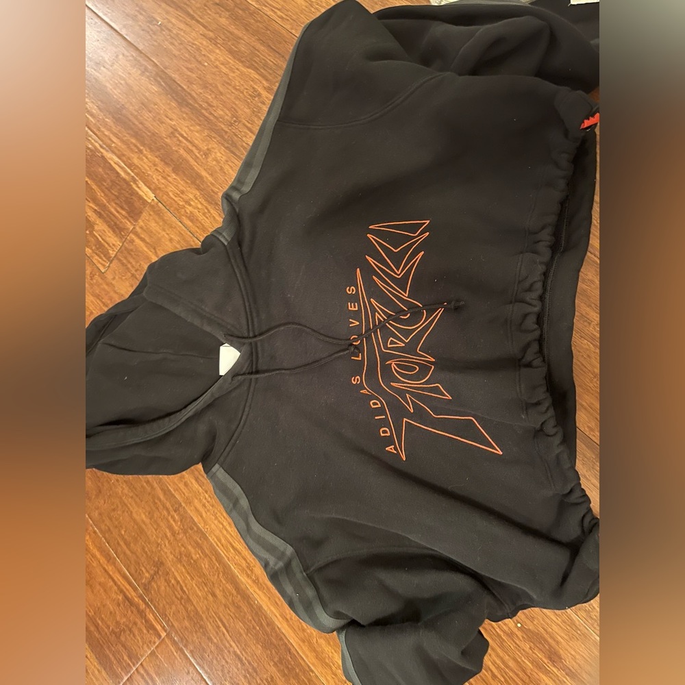 Adidas x Fiorucci cropped hoodie